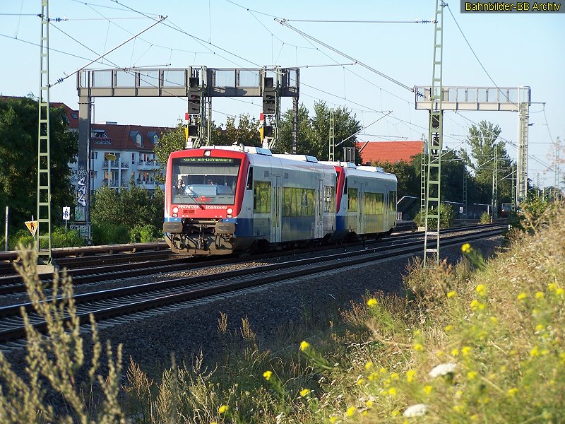 VT 650.02 & VT 650.07 sind am 5. August 2007 als PEG 80175 von Templin auf dem Weg nach Berlin-Lichtenberg.