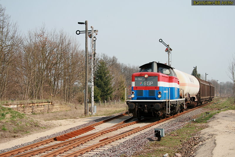 Whrend der Bauarbeiten auf der Hamburger Bahn musste die Eisenbahngesellschaft Potsdam ihren sonst ber Neustadt (Dosse) verekehrenden Gterzug ber Wittenberge umleiten.